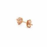14K Gold Lab Grown Pink Diamond Martini Stud Earrings