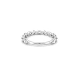 14K Gold Marquise and Round Diamond Single Prong Band