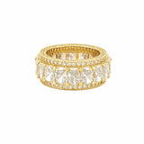 The Davit Wide Lab Grown Radiant Diamond Eternity Band