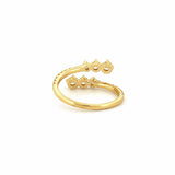 14K Gold Wrapped Open Six Diamond Band