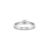 14K Gold 0.10 Carat Natural Princess Diamond Solitaire Cathedral Engagement Ring
