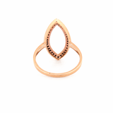 14K Gold Marquise Shape Black Diamond Ring