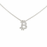 14K Gold Diamond Bitcoin Pendant Necklace
