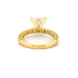14K Gold 5.00 Carat Lab Grown Radiant Diamond U Prong Engagement Ring