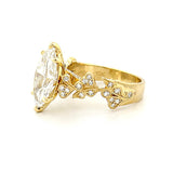 14K Gold 3.00 Carat Lab Grown Marquise 6-Prong Bloom Engagement Ring