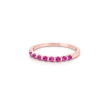 14K Gold Single Prong Pink Sapphire Ring