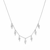 14K Gold Lightning Diamond Station Necklace