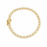 14K Gold Natural Flower Diamond Tennis Bracelet