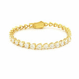 14K Gold Heart Diamond Tennis Bracelet