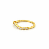 14K Gold Baguette Diamond Tiara Band