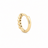 14K Gold Round Bezel Diamond Earrings
