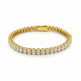 14K Gold Lab Grown Oval Cut Diamond Tennis Bracelet