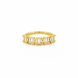 14K Gold 5 Baguette Cluster Diamond Band