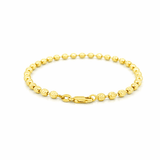 14K Gold 3.6MM Diamond Cut Ball Bracelet