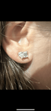 14K Gold Toi et Moi Emerald and Pear Natural Diamond Earring