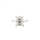 14K Gold 4.00 Carat Radiant Cut Moissanite Solitaire Engagement Ring