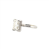 14K Gold 4.00 Carat Radiant Cut Moissanite Solitaire Engagement Ring