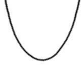 14K Gold Black Spinel Necklace