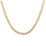 14K Gold Iced Out Cuban Chain