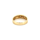 14K Gold Lined Diamond Inset Band