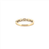 14K Gold Sideways Baguette Bezel Diamond Fashion Band