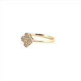 14K Gold Pavé Clover Diamond Band