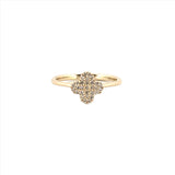 14K Gold Pavé Clover Diamond Band