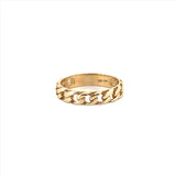 14K Gold Cuban Straight Fashion Band