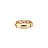 14K Gold Cuban Straight Fashion Band