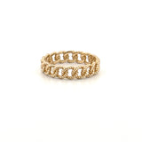 14K Gold Roped Cuban Fashion Band