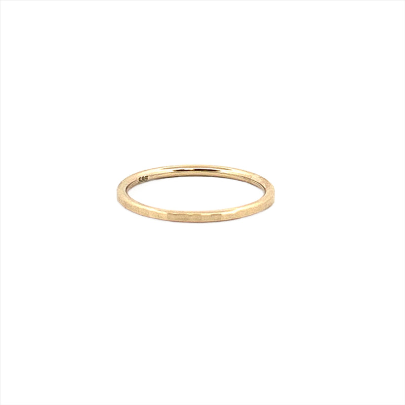 14K Gold Squared Diamond Cut Fashion Band