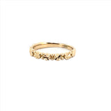 14K Gold Round Bubble Diamond Cut Fashion Band