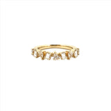 14K Gold Diamond Multi Shape Wedding Band