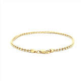 14K Gold 2MM Diamond Cut Bracelet