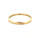 14K Gold Diamond Spaced Baguette Bangle