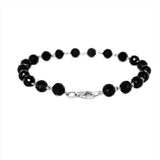 14K Gold Spaced Black Spinel Bracelet
