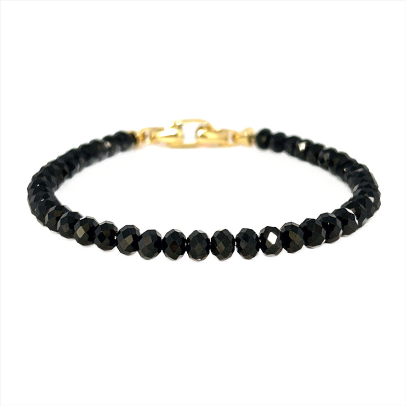 14K Gold Black Spinel Bracelet