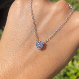 14K Gold 1.00 Carat Lab Grown Diamond Prong Set Pendant Necklace