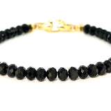 14K Gold Black Spinel Bracelet