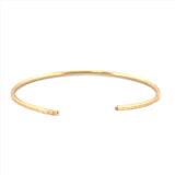 14K Gold Squared Diamond Cut Bangle