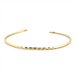 14K Gold 3D Diamond Cut Bangle