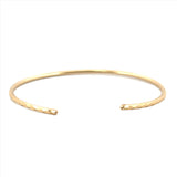 14K Gold 3D Diamond Cut Bangle