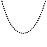 14K Gold Spaced Black Spinel Necklace