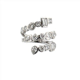 14K Gold Wrapped Multi Shape Fashion Ring