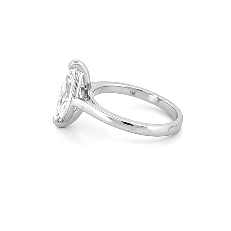 14K Gold 2.00 Carat Lab Grown Marquise Solitaire Engagement Ring