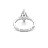 14K Gold Lab Grown Marquise Solitaire Engagement Ring