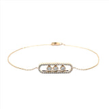14K Gold Sliding Diamond Bracelet