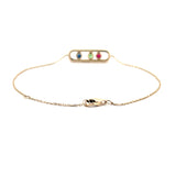 14K Gold Sliding RGB Diamond Bracelet