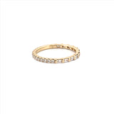 14K Gold Half Baguette Half Round Diamond Eternity Band