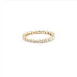 14K Gold Half Pear Half Round Diamond Eternity Band